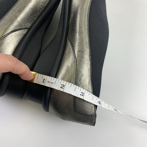 Groundhog Leather Slip On Shoe Pewter BINGO Round Tow Low Wedge Womens 40 US 9.5 - Picture 13 of 15